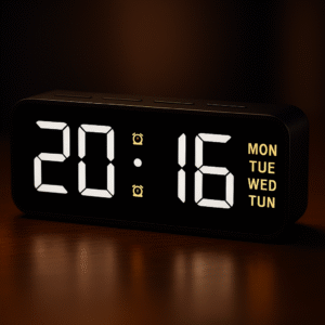 Budzik LED Lumineo – nowoczesny zegar z wyświetlaczem LED i alarmem